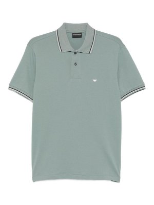 EMPORIO ARMANI: polo shirts - Logo Cotton Polo Shirt
