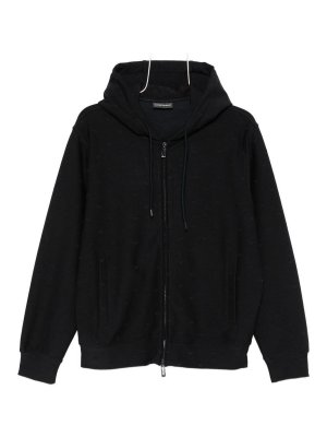 EMPORIO ARMANI: Felpe e maglie - Felpa con cappuccio in misto cotone