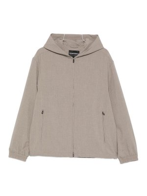 EMPORIO ARMANI: ダウン・ハイテクジャケット - ダウンジャケット - ベージュ