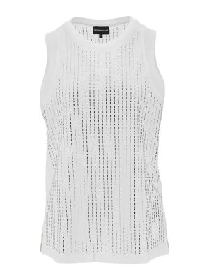 EMPORIO ARMANI: Tops y camisetas sin mangas - Top - Blanco