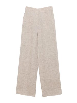 EMPORIO ARMANI: pantaloni casual - Pantaloni di lino