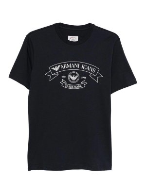 EMPORIO ARMANI: t-shirts - Logo Cotton T-Shirt