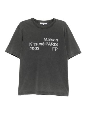 MAISON KITSUNÉ: Tシャツ - Tシャツ - 黒