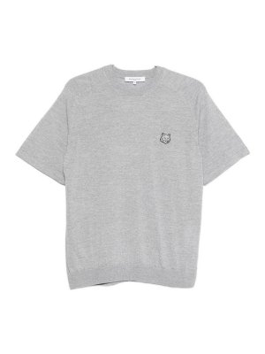 MAISON KITSUNÉ: crew necks - Fox Head Wool Jumper