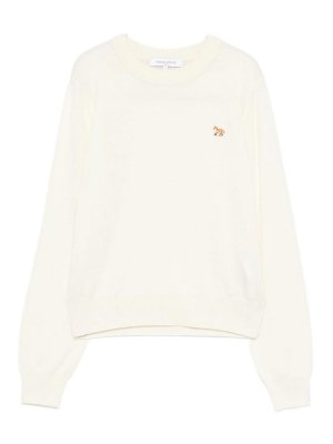 MAISON KITSUNÉ: crew necks - Baby Fox Wool Crewneck Jumper