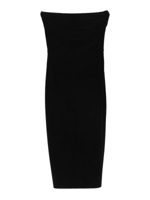 Norma Kamali: knee length dresses - Strapless Midi Dress