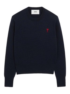 AMI PARIS: Pull col rond - Pull Col Rond - Bleu