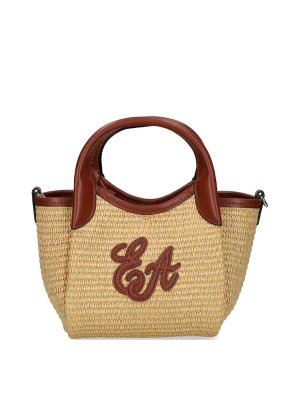 EMPORIO ARMANI: totes bags - Small Straw Tote Bag