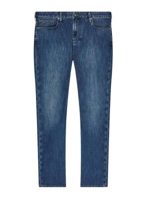 EMPORIO ARMANI: ストレートジーンズ - ストレートジーンズ - ブルー