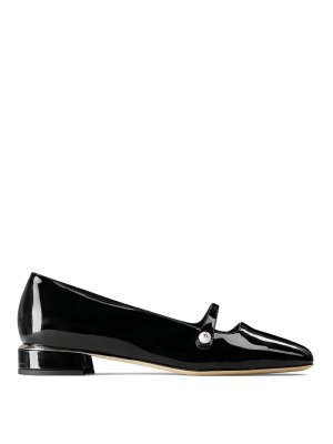 JIMMY CHOO: flat shoes - Elisa Patent Leather Ballet Flats
