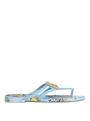 DOLCE & GABBANA: sandali - Sandali infradito con logo Dg