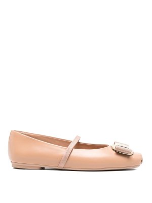 FERRAGAMO: flat shoes - Vara Leather Ballets