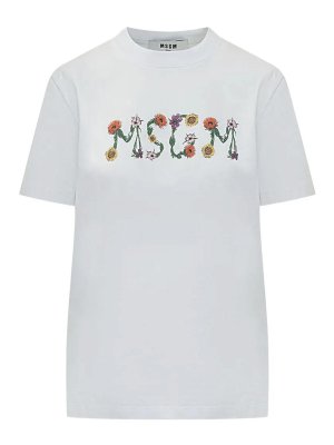 m.s.g.m.: T-shirts - T-Shirt - Weiß