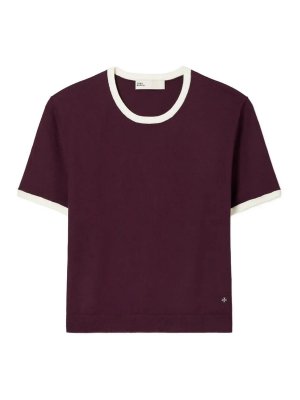 TORY BURCH: Camisetas - Camiseta - Rojo Oscuro