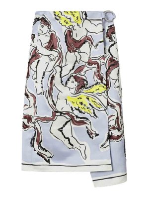 TORY BURCH: jeans a zampa - Gonna stampata