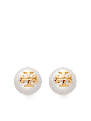 TORY BURCH: Pendientes - Pendientes - Crema