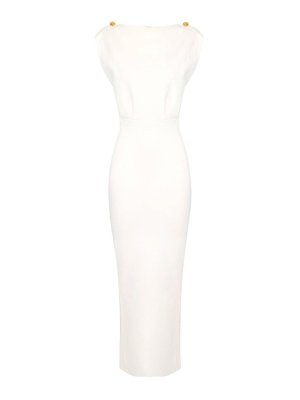ELISABETTA FRANCHI: Robes de soirée - Robe De Soirée - Blanc