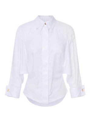 ELISABETTA FRANCHI: camicie - Camicia In Cotone Jacquard Con Gemelli