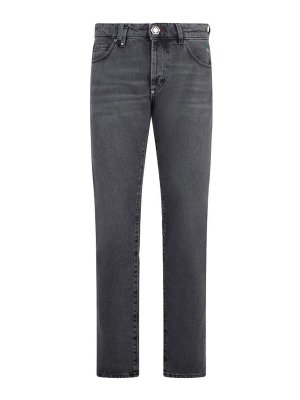 PHILIPP PLEIN: ストレートジーンズ - ストレートジーンズ - ダークウォッシュ