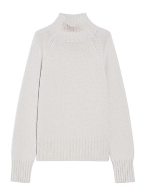S MAX MARA: Strickpullover mit Rundhalsausschnitt - Rundhalspullover - Beige