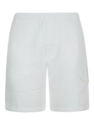 C.P. COMPANY: Trousers Shorts - Diagonal Raised Fleece Cargo Sweatshorts