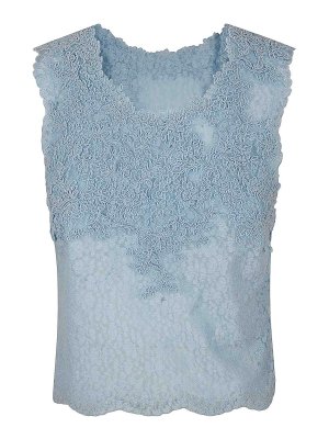ERMANNO SCERVINO: Tops und Tank Tops - Top - Hellblau