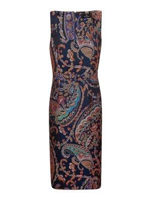 ETRO: Knielange Kleider - Knielanges Kleid - Blau