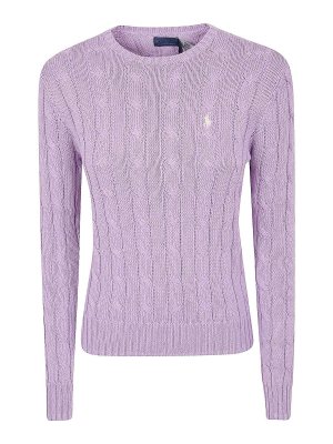POLO RALPH LAUREN: Strickpullover mit Rundhalsausschnitt - Rundhalspullover - Hell-Lila