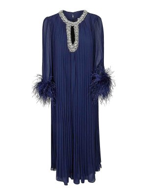 Self Portrait: Knielange Kleider - Knielanges Kleid - Dunkelblau