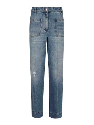 VICTORIA BECKHAM: Jeans Rectos - Vaqueros Rectos - Azul