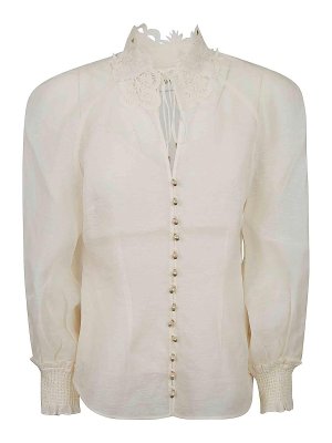 ZIMMERMANN: bluse - Camicetta con colletto ribellione