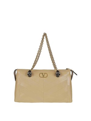 VALENTINO GARAVANI: Handtaschen - Shopper - Beige