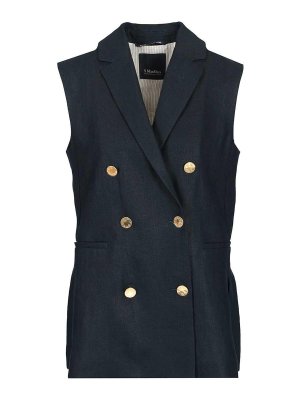 S MAX MARA: vests - Double-Breasted Vest