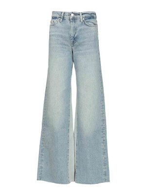 7 FOR ALL MANKIND: Jeans à jambe droite - Jean Droit - Bleu Clair