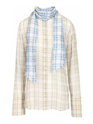 Acne Studios: blouses - Silk Blouse With Scarf