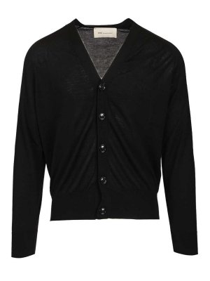 AMI PARIS: cardigans - Paris V-Neck Wool Cardigan