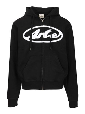 ARTE: Sweatshirts & Sweaters - Zip-Up Hoodie With Circular Logo