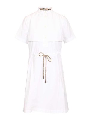 BURBERRY: knee length dresses - Cotton Poplin Dress