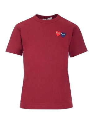 Comme des Garçons Play: Camisetas - Camiseta - Rojo Oscuro