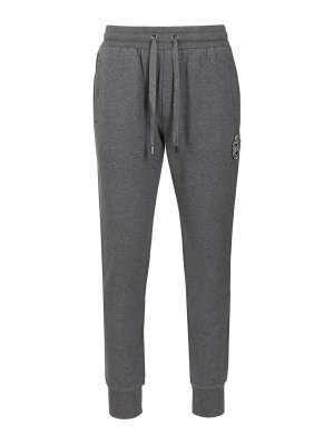 DOLCE & GABBANA: casual trousers - Jersey Trousers With Heraldic Patch
