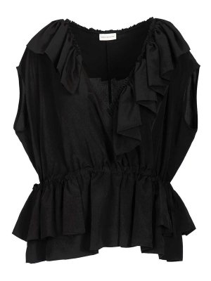 DRIES VAN NOTEN: Tops & Tank tops - Jersey Top With Belt