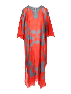 DRIES VAN NOTEN: tunics - Cotton Kaftan With Geometric Print