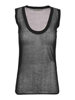 DURAZZI MILANO: Tops & Tank tops - Semi-Sheer Tank Top