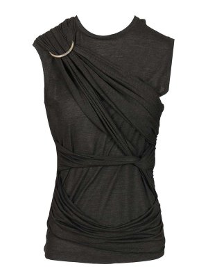 DURAZZI MILANO: Tops & Tank tops - Draped Tank Top