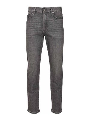 ZEGNA: Jeans à jambe droite - Jean Droit - Gris