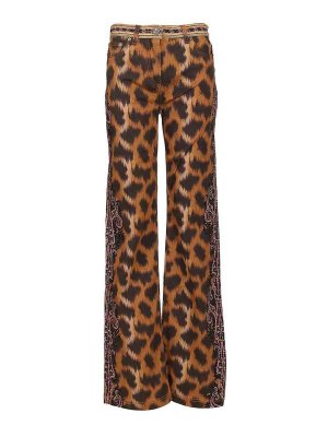 ETRO: ブーツカットジーンズ - ブーツカットジーンズ - アニマル柄