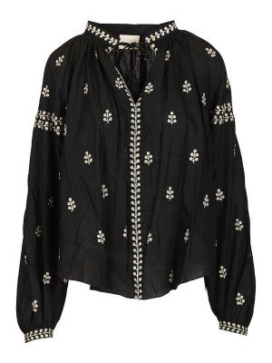 ISABEL MARANT: blouses - Rodis Blouse In Embroidered Tussar Silk