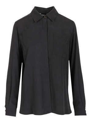 Max Mara: shirts - Siamese Shirt In Washed Silk