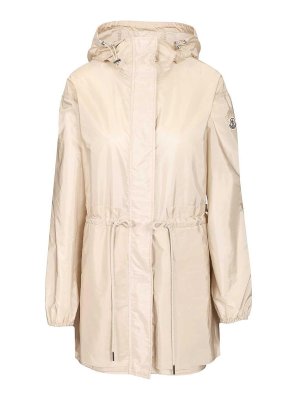 MONCLER: casual jackets - Waterproof Jacket With Hood And Ruffles