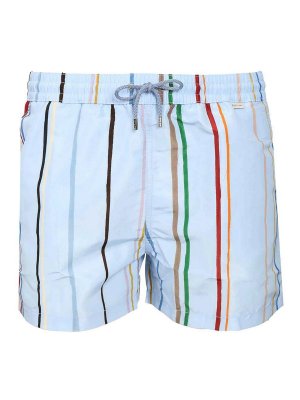 PAUL SMITH: Bañadores y boxer de baño - Boxers De Baño - Azul Claro